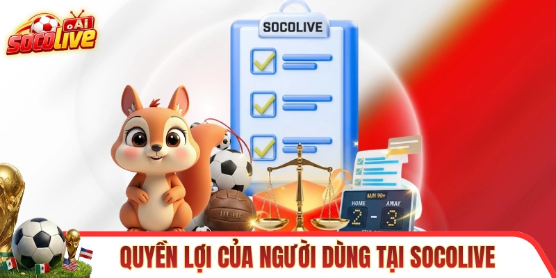 Quyền lợi chính đáng của người dùng tại SOCOLIVE