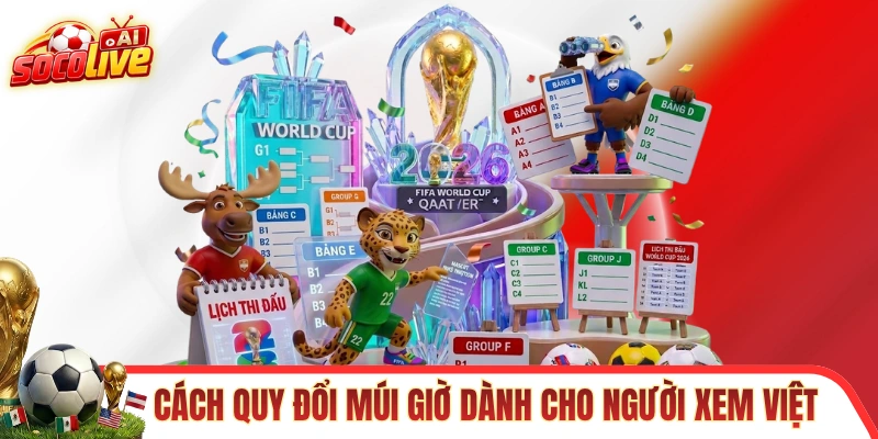 Cách quy đổi múi giờ dành cho người xem Việt