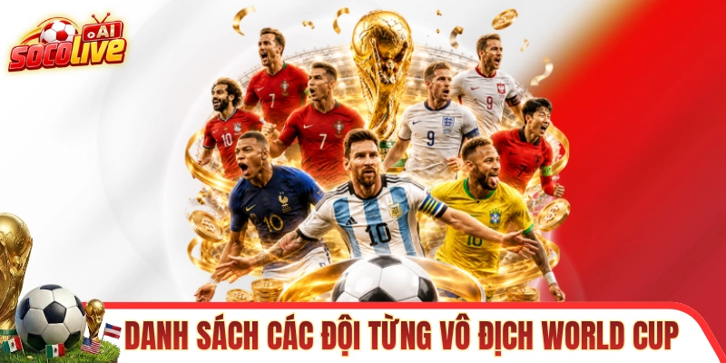 Danh sách các đội tuyển từng vô địch World Cup